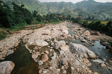 Dry River In The Mountains In Sap, Vietnam