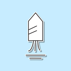 Poster - Firework sticker icon. Simple thin line, outline vector of party icons for ui and ux, website or mobile application