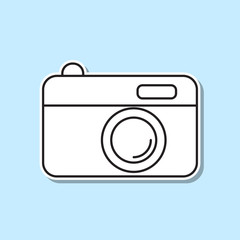 Poster - Camera sticker icon. Simple thin line, outline vector of party icons for ui and ux, website or mobile application