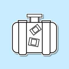 Poster - luggage line Icon. Travel sticker icon. Simple thin line, outline vector of Turizm icons for ui and ux, website or mobile application