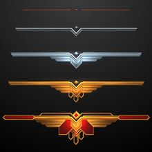 Rank Lines Template Bronze Silver And Gold