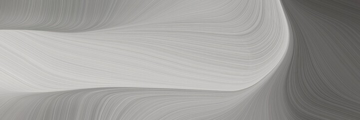 Poster - elegant flowing header design with ash gray, dim gray and gray gray colors. fluid curved lines with dynamic flowing waves and curves
