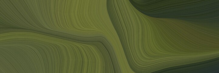 Poster - elegant moving header with dark olive green, very dark green and dark slate gray colors. fluid curved flowing waves and curves