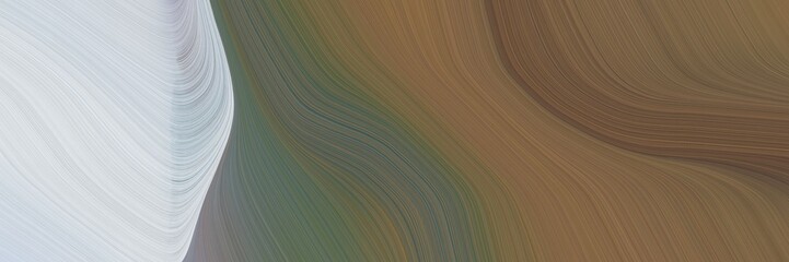 Poster - elegant dynamic header design with pastel brown, light gray and gray gray colors. fluid curved lines with dynamic flowing waves and curves