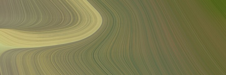 Poster - elegant colorful header design with pastel brown, dark khaki and rosy brown colors. fluid curved lines with dynamic flowing waves and curves