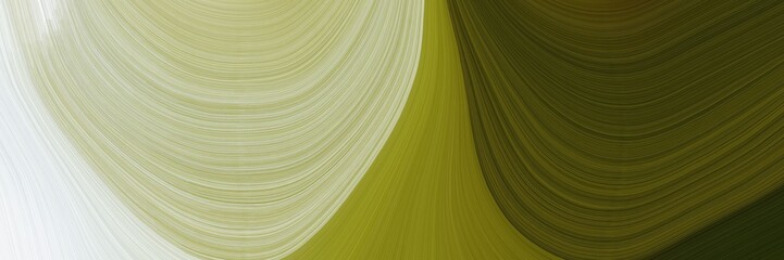 Aufkleber - elegant moving banner design with dark olive green, pastel gray and very dark green colors. fluid curved lines with dynamic flowing waves and curves