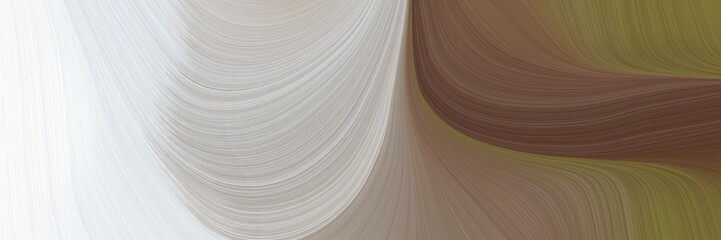 Aufkleber - elegant flowing banner with light gray, dark olive green and gray gray colors. fluid curved flowing waves and curves