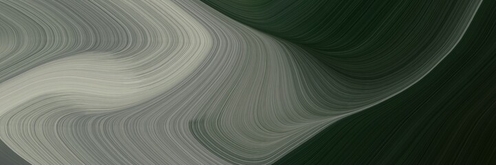 Aufkleber - elegant modern header with dim gray, dark gray and very dark green colors. fluid curved flowing waves and curves