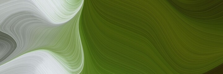 Poster - elegant flowing banner design with ash gray, dark olive green and gray gray colors. fluid curved lines with dynamic flowing waves and curves