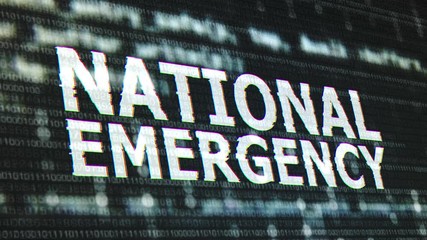 4K National Emergency Corrupted Signal Notification Display
