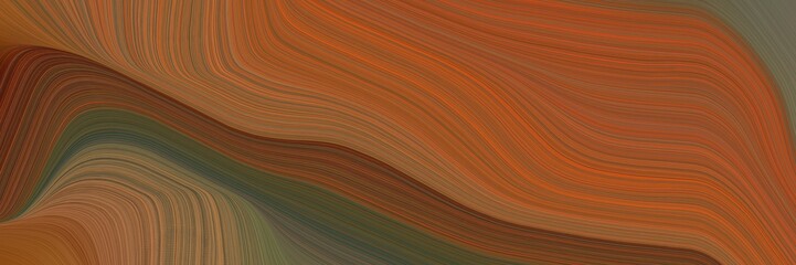 Poster - elegant surreal header with brown, dark olive green and dark slate gray colors. fluid curved lines with dynamic flowing waves and curves