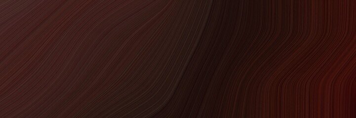 Poster - elegant modern banner with very dark pink, very dark magenta and black colors. fluid curved lines with dynamic flowing waves and curves