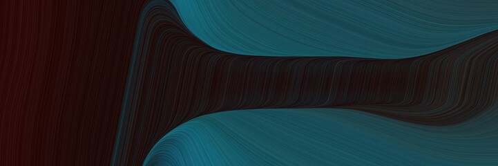 Poster - elegant colorful header design with very dark pink, teal green and dark slate gray colors. fluid curved lines with dynamic flowing waves and curves