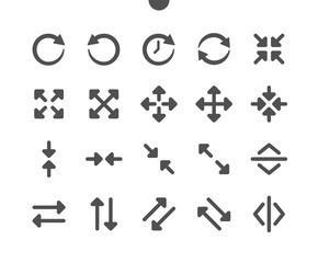 Poster - arrows v3 ui pixel perfect well-crafted vector solid icons 48x48 ready for 24x24 grid for web graphi