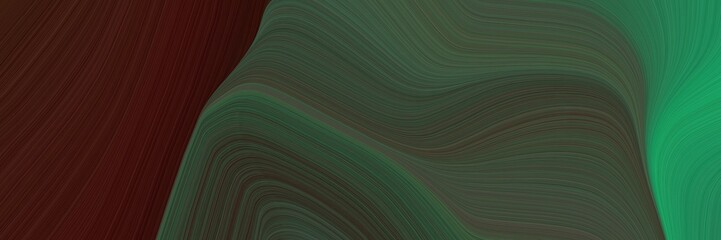 Aufkleber - elegant modern header with dark slate gray, sea green and very dark red colors. fluid curved flowing waves and curves