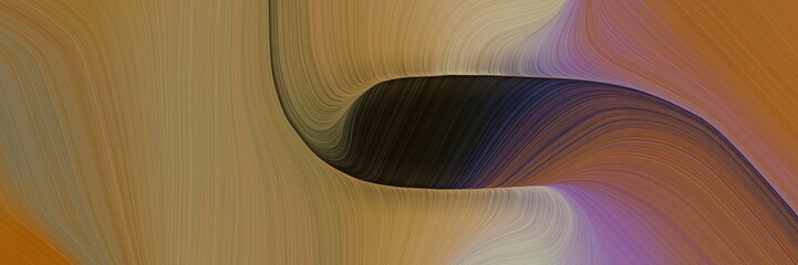 Poster - elegant flowing designed horizontal banner with pastel brown, very dark pink and rosy brown colors. fluid curved lines with dynamic flowing waves and curves
