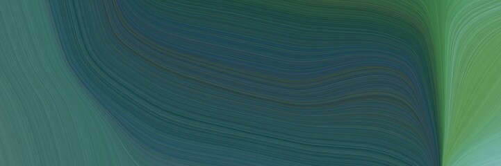 Aufkleber - elegant moving banner with dark slate gray, medium sea green and sea green colors. fluid curved lines with dynamic flowing waves and curves