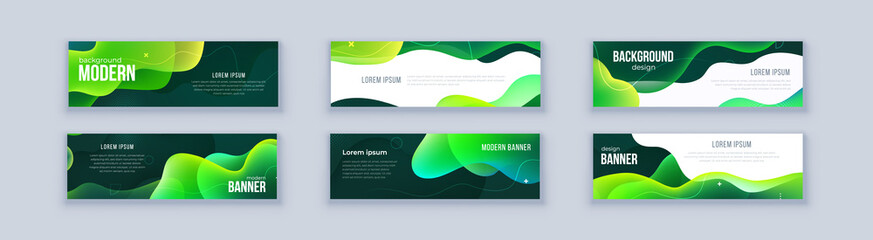 liquid abstract banner design. fluid vector shaped background. modern graphic template banner patter
