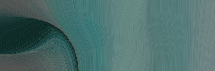 Poster - elegant colorful banner design with dim gray, very dark blue and dark slate gray colors. fluid curved lines with dynamic flowing waves and curves