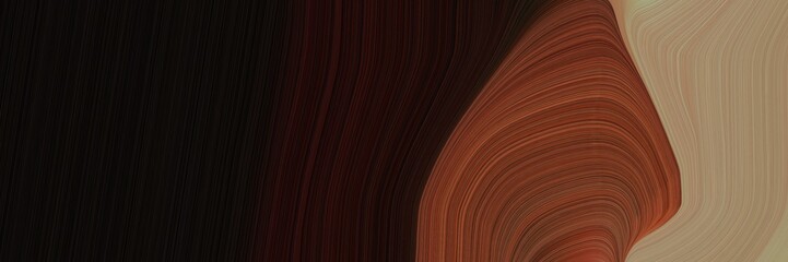 Poster - elegant artistic header with very dark red, pastel brown and chocolate colors. fluid curved lines with dynamic flowing waves and curves