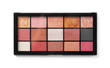 Make up colorful eyeshadow palettes on white, close up
