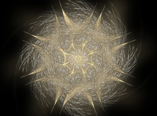 Poster - Computer generated fractal artwork for creative design, art and entertainment. Background with rotating spheres.