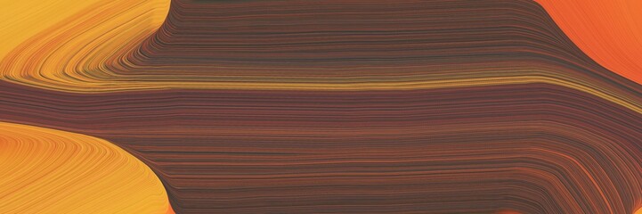 Poster - modern futuristic banner background with old mauve, peru and sienna color. smooth swirl waves background illustration