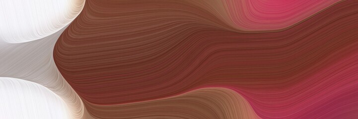 Poster - modern futuristic banner with waves. modern waves background illustration with old mauve, light gray and moderate red color