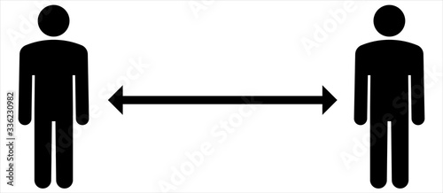 Cuadros en Lienzo Social Distancing 2 meter and 6 Feet pictogram