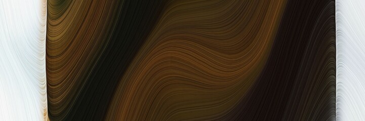 Poster - modern futuristic banner background with very dark green, lavender and brown color. modern soft curvy waves background illustration