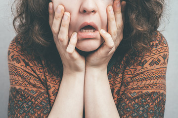 Wall Mural - woman in shock