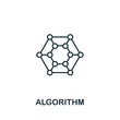 Algorithm icon from machine learning collection. Simple line Algorithm icon for templates, web design and infographics