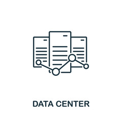 Data Center icon from machine learning collection. Simple line Data Center icon for templates, web design and infographics