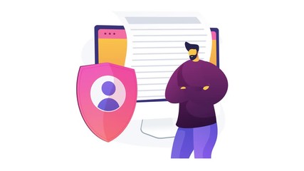 Poster - Licence agreement. Confidential electronic correspondence, internet privacy protection, regulations idea. Cybersecurity, safeguard software. 4K seamless loop video animation footage.