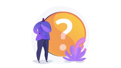 Poster - website faq section. user helpdesk, customer support, frequently asked questions. problem solution, 