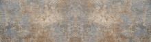 Old Brown Gray Vintage Shabby Patchwork Motif Tiles Stone Concrete Cement Wall Texture Background Banner	
