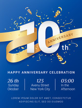 10th Anniversary Celebration Invitation Vertical Poster Template