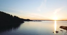 Drone Footage From The Small Fishing Village On Deer Island, New Brunswick, Canada.