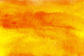 Wall Mural - orange watercolor vector background. Abstract hand paint square stain backdrop.