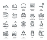 Fototapeta Panele - Rail Transport Icons