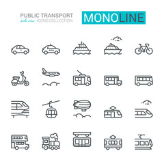 Wall Mural - Public Transport Icons