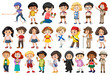 © blueringmedia - Large set of children doing different activities