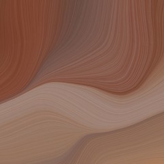 Aufkleber - elegant landscape orientation graphic with waves. modern waves background illustration with pastel brown, rosy brown and old mauve color