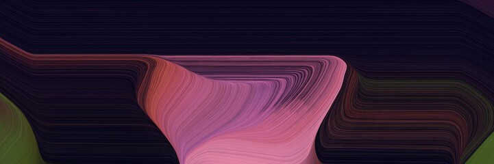 Poster - decorative background graphic with smooth swirl waves background design with mulberry , very dark pink and old mauve color