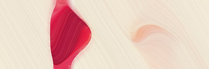 Poster - elegant artistic header design with antique white, crimson and dark salmon colors. fluid curved flowing waves and curves