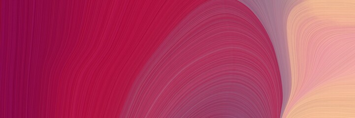 Poster - elegant moving banner design with dark moderate pink, burly wood and antique fuchsia colors. fluid curved lines with dynamic flowing waves and curves