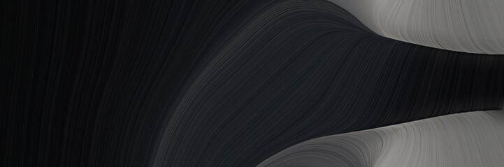Poster - elegant artistic horizontal banner with very dark pink, old lavender and dark slate gray colors. fluid curved lines with dynamic flowing waves and curves