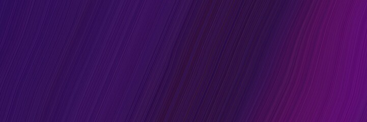 Poster - elegant modern horizontal header with very dark violet, purple and very dark magenta colors. fluid curved lines with dynamic flowing waves and curves