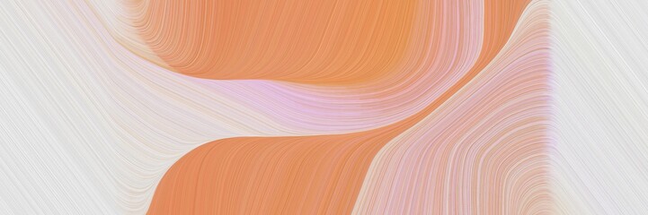 Poster - elegant flowing designed horizontal header with light gray, sandy brown and burly wood colors. fluid curved lines with dynamic flowing waves and curves