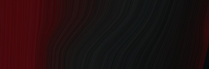 Poster - elegant modern designed horizontal header with very dark pink and very dark blue colors. fluid curved flowing waves and curves